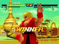 une photo d'Ã©cran de Street Fighter EX plus Alpha sur Sony Playstation
